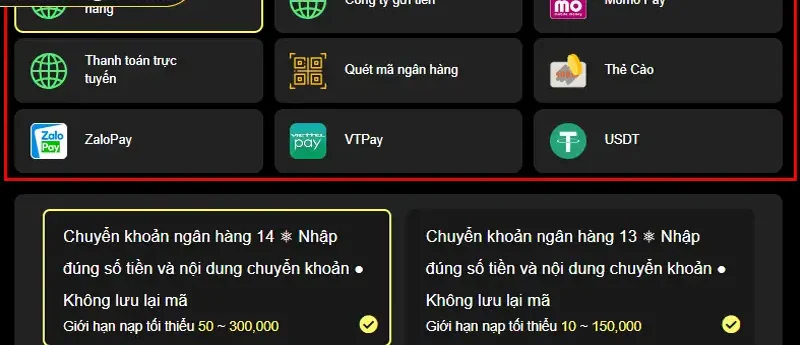 Rút tiền qua ví điện tử Momo